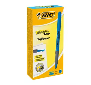 Набор текстовых маркеров BIC Highlighter Grip Голубых 12 шт (70330312517)