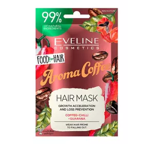 Маска Eveline Food for Hair Aroma Coffee Ускорение роста волос и предотвращение выпадения 20 мл (5903416002536)
