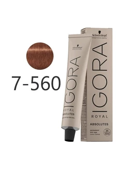Крем-краска для седых волос Schwarzkopf Professional Igora Royal Absolutes 7-560 средне-русый золотисто-шоколадный 60 мл (4045787632484)