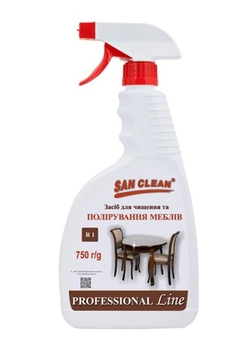 Средство San Clean Prof Line для чистки и полировки мебели 750 г (4820003544082)