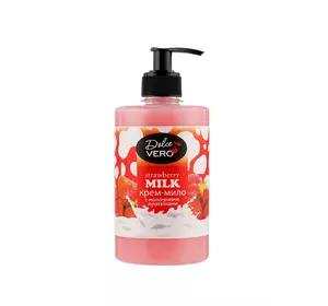 Крем-мыло ТМ Dolce Vero Strawberry Milk с молочными протеинами 500 мл (4820091146915)