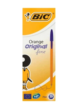 Ручка шариковая bic orange синяя (20шт) (3086121101113)