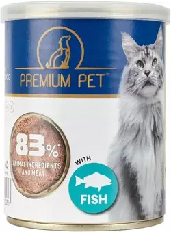 Паштет PREMIUM PET для взрослых кошек с рыбой 360г*8шт (2000005112259)