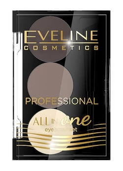 Набор для бровей Eveline All in One Professional №01 Темно-коричневый 28.8 г (5901761957631)
