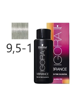 Крем-краска для волос Schwarzkopf IGORA VIBRANCE без аммиака 9,5-1 Платиновый блондин сандрэ 60 мл (7702045560169)