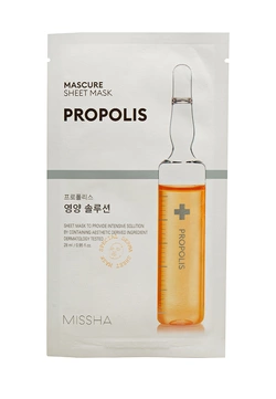 Питательная маска для лица Missha Mascure Nutrition Solution Sheet Mask Propolis 27 мл (8809581456594)