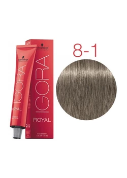Крем-краска для волос Schwarzkopf IGORA ROYAL Naturals 8-1 светло-русый сандрэ 60 мл (4045787954012)
