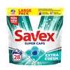 Капсулы для стирки Savex Super Caps Extra Fresh 28 шт (3800024046896) Капсулы для стирки Savex Super Caps Extra Fresh 28 шт (3800024046896)