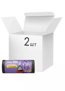 Упаковка пакетов для мусора Frau Tau с затяжками 35 л 30 шт х 2 шт (4820195507957) Упаковка пакетов для мусора Frau Tau с затяжками 35 л 30 шт х 2 шт (4820195507957)