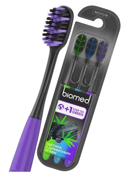 Набор зубных щеток Biomed Black 3 шт (7640168935573) Набор зубных щеток Biomed Black 3 шт (7640168935573)
