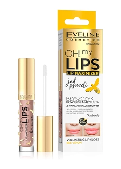 Блеск для увеличения объема губ Eveline Cosmetics Oh! My Lips – Lip Maximizer пчелиный яд (4.5 мл) (5903416001898) Блеск для увеличения объема губ Eveline Cosmetics Oh! My Lips – Lip Maximizer пчелиный яд (4.5 мл) (5903416001898)