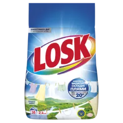 Стиральный порошок Losk Автомат для белых и светлых вещей Горное озеро 16 циклов стирки 2.4 кг (9000101805390) Стиральный порошок Losk Автомат для белых и светлых вещей Горное озеро 16 циклов стирки 2.4 кг (9000101805390)