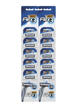 Набор бритв без сменных картриджей BIC Flex 3 (10 шт) (3086123364196) Набор бритв без сменных картриджей BIC Flex 3 (10 шт) (3086123364196)