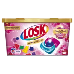 Капсулы для стирки Losk Power Caps Ароматерапия Эфирные масла и аромат Малазийский цветок 13 шт (9000101803112) Капсулы для стирки Losk Power Caps Ароматерапия Эфирные масла и аромат Малазийский цветок 13 шт (9000101803112)