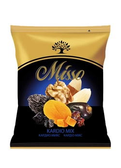 Ассорти сушеных плодов и орехов Misso Кардіо Мікс  60 г (4820146730359) Ассорти сушеных плодов и орехов Misso Кардіо Мікс  60 г (4820146730359)