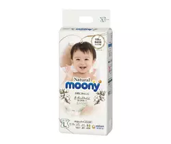 Подгузники детские Moony Natural Размер L 9-14 кг, 38 шт (4903111242030) Подгузники детские Moony Natural Размер L 9-14 кг, 38 шт (4903111242030)