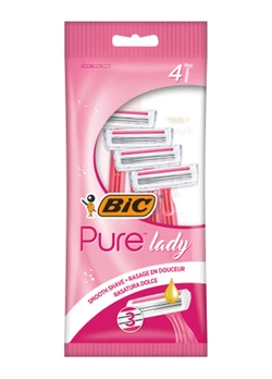 Набор бритв без сменных картриджей BIC pure 3 lady pink (4 шт) (3086123363816) Набор бритв без сменных картриджей BIC pure 3 lady pink (4 шт) (3086123363816)