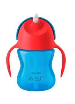 Чашка с трубочкой philips avent 9+, синий с красным (210 мл) (8710103781899) Чашка с трубочкой philips avent 9+, синий с красным (210 мл) (8710103781899)