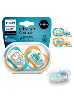 Силиконовая пустышка philips avent ultra air animal 6-18 мес. 2 для мальчиков 2 шт. (scf080/07) (8710103949411) Силиконовая пустышка philips avent ultra air animal 6-18 мес. 2 для мальчиков 2 шт. (scf080/07) (8710103949411)