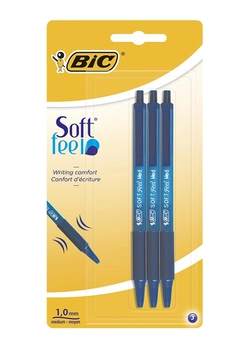 Набор шариковых ручек автоматических BIC Soft Feel Clic Grip Синих 3 шт (70330133723) Набор шариковых ручек автоматических BIC Soft Feel Clic Grip Синих 3 шт (70330133723)