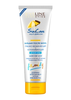 Бальзам после загара Eveline Cosmetics Sun Care Family Глубоко увлажняющий и успокаивающий 250 мл (5907609311870) Бальзам после загара Eveline Cosmetics Sun Care Family Глубоко увлажняющий и успокаивающий 250 мл (5907609311870)