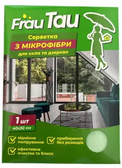 Салфетка Frau Tau для стекла из микрофибры 1 шт (4820263231746) Салфетка Frau Tau для стекла из микрофибры 1 шт (4820263231746)
