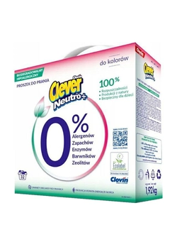 Средство для стирки Clever Neutro + Color Порошкообразное 1.92 кг (5900308779828) Средство для стирки Clever Neutro + Color Порошкообразное 1.92 кг (5900308779828)