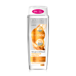 Мицеллярный пептидный шампунь 3в1 Eveline Cosmetics Hair Clinic Shampoo 400 мл (5901761986105) Мицеллярный пептидный шампунь 3в1 Eveline Cosmetics Hair Clinic Shampoo 400 мл (5901761986105)