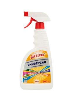 Универсальное средство Сан Клин для генеральной уборки с распылителем Лимон 500 мл (4820003543009) Универсальное средство Сан Клин для генеральной уборки с распылителем Лимон 500 мл (4820003543009)