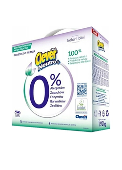 Средство для стирки Clever Neutro + Color White порошкообразное 1.92 кг (5900308779835) Средство для стирки Clever Neutro + Color White порошкообразное 1.92 кг (5900308779835)