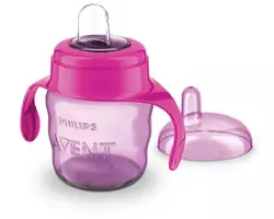 Чашка с мягким носиком и ручками Philips Avent 6 мес + розовая (SCF551/03), 200 мл (8710103854364) Чашка с мягким носиком и ручками Philips Avent 6 мес + розовая (SCF551/03), 200 мл (8710103854364)