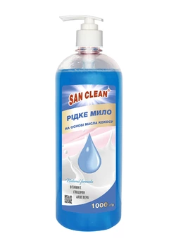 Жидкое мыло San Clean Голубое 1000 г (4820003540978) Жидкое мыло San Clean Голубое 1000 г (4820003540978)