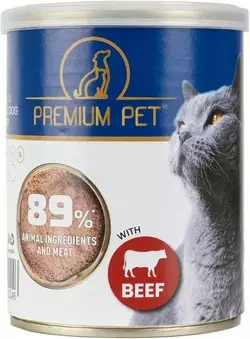 Паштет PREMIUM PET для взрослых кошек с говядиной 360 г (4820255192246) Паштет PREMIUM PET для взрослых кошек с говядиной 360 г (4820255192246)