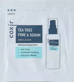 Эмульсия для лица Coxir Tea Tree Pore & Sebum Emulsion 2 мл(пробник) (826300) Эмульсия для лица Coxir Tea Tree Pore & Sebum Emulsion 2 мл(пробник) (826300)