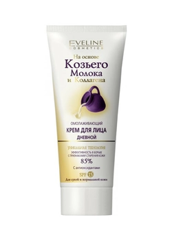 Дневной омолаживающий крем для лица Eveline Козье молоко + коллаген 75 мл (5901964016357) Дневной омолаживающий крем для лица Eveline Козье молоко + коллаген 75 мл (5901964016357)