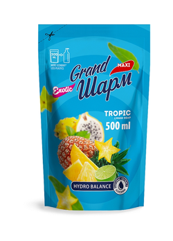 Жидкое мыло Grand Шарм Maxi Тропик 500 мл (дой-пак) (4820195505922) Жидкое мыло Grand Шарм Maxi Тропик 500 мл (дой-пак) (4820195505922)