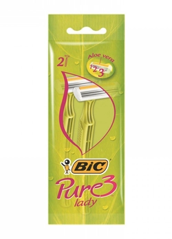 Набор бритв без сменных картриджей BIC Pure 3 Lady 2 шт (3086123221642) Набор бритв без сменных картриджей BIC Pure 3 Lady 2 шт (3086123221642)
