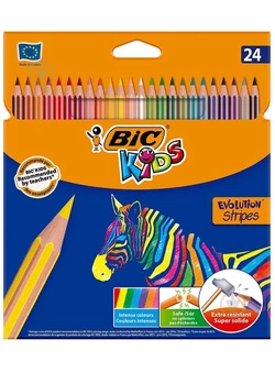 Карандаши цветные bic evolution stripes (24 цвета) (3086123499133) Карандаши цветные bic evolution stripes (24 цвета) (3086123499133)