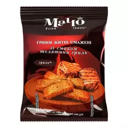 Гренки ржаные Мачо жареные со вкусом Телятина гриль 65 г (4820237811196) Гренки ржаные Мачо жареные со вкусом Телятина гриль 65 г (4820237811196)