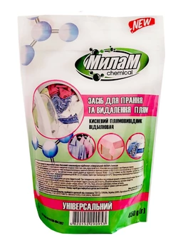 Средство для стирки и выведения пятен Милам Chemical универсальный 200 г (4820152290885) Средство для стирки и выведения пятен Милам Chemical универсальный 200 г (4820152290885)