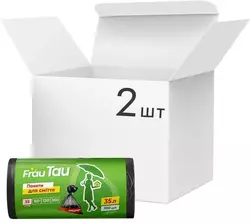 Упаковка пакетов для мусора Frau Tau 35 л 100 шт х 2 рулона (4820115386464) Упаковка пакетов для мусора Frau Tau 35 л 100 шт х 2 рулона (4820115386464)