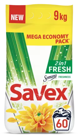 Стиральный порошок Savex 2in1 Fresh 9 кг (3800024045912) Стиральный порошок Savex 2in1 Fresh 9 кг (3800024045912)