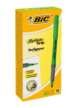 Набор текстовых маркеров BIC Highlighter Grip Зеленых 12 шт (70330312524) Набор текстовых маркеров BIC Highlighter Grip Зеленых 12 шт (70330312524)
