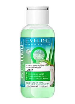 Антибактериальный успокаивающий тоник Eveline 3в1 100 мл  Facemed + (5903416002376) Антибактериальный успокаивающий тоник Eveline 3в1 100 мл  Facemed + (5903416002376)