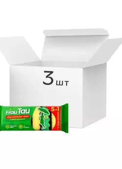 Упаковка кухонных губок Frau Tau Фантастическая пена 6 шт х 3 упаковки (4820195507810) Упаковка кухонных губок Frau Tau Фантастическая пена 6 шт х 3 упаковки (4820195507810)