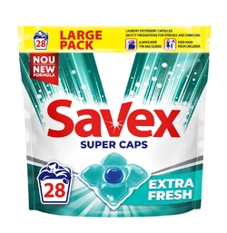 Капсулы для стирки Savex Super Caps Extra Fresh 28 шт (3800024046896) Капсулы для стирки Savex Super Caps Extra Fresh 28 шт (3800024046896)