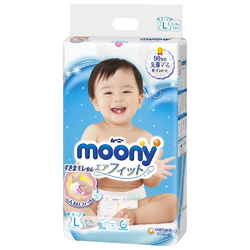 Подгузники Moony Baby Diapers L (9-14 кг) 54 шт (4903111244911) Подгузники Moony Baby Diapers L (9-14 кг) 54 шт (4903111244911)