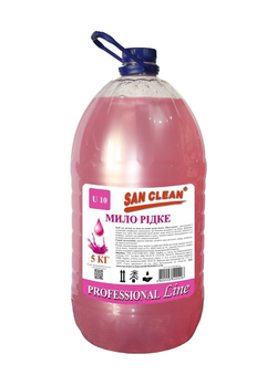 Жидкое мыло San Clean Prof Розовое 5 л (4820003544426) Жидкое мыло San Clean Prof Розовое 5 л (4820003544426)
