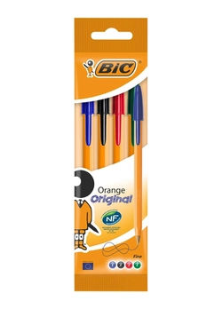 Набор шариковых ручек BIC Orange Разноцветный  4 шт (3086121601231) Набор шариковых ручек BIC Orange Разноцветный  4 шт (3086121601231)