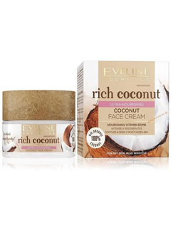 Ультра-питательный крем для лица Eveline Cosmetics Rich Coconut Face Cream 50 мл (5903416030249) Ультра-питательный крем для лица Eveline Cosmetics Rich Coconut Face Cream 50 мл (5903416030249)